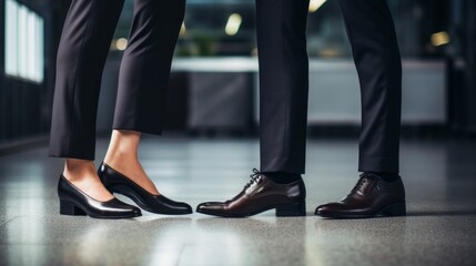 Professional Business Attire Footwear Close-Up. Generative ai