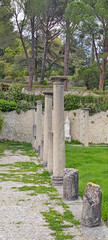 Vestige romain - Site Antique de Puymin, ville de Vaison la Romaine (Vaucluse, France) - obrazy, fototapety, plakaty