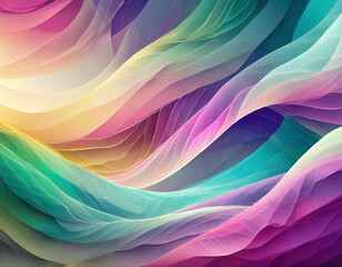 Digital background. Abstract flowing geometry waves, pastel colors, business or fashion background