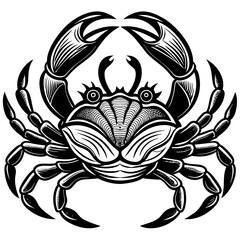 crab-head vector design 