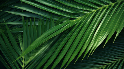 Palm tree leaves background, photo shot