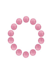 Modern cartoon frame of pink bracelet. Abstract border for lettering and invitations. Illustration design