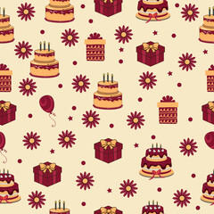 Seamless birthday pattern design