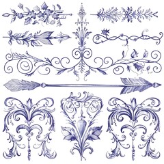 Sketch-Style Decorative Vectors for Personal Projects and Touches