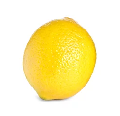 Foto op Canvas Fresh lemon isolated on white. Citrus fruit © New Africa