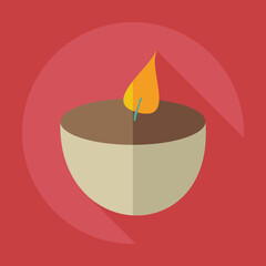Flat modern design with shadow icons candle vector image
