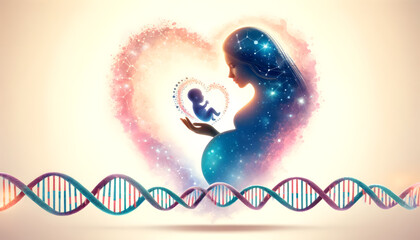 The connection between mother and fetus through DNA.