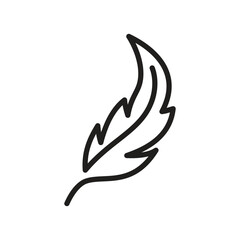 Linear feather icon for logo or web design on a white background. © Тима Рябец