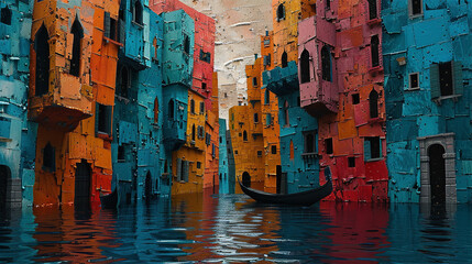 City Colors: Urban Beauty with Artistic Charm - obrazy, fototapety, plakaty