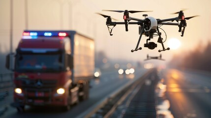 Drone transport enhances surveillance and monitoring capabilities for security and law enforcement purposes.