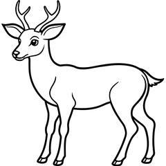 Obraz premium Deer vector illustration style. with line art.