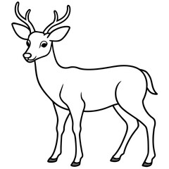       Deer silhouette vector illustration style.
