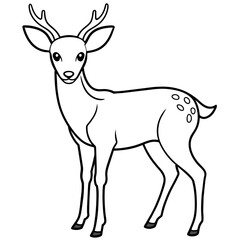       Deer silhouette vector illustration style.

