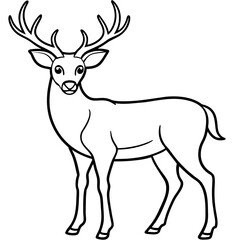       Deer silhouette vector illustration style.
