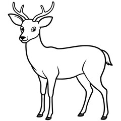       Deer  vector illustration style.

