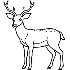Fototapeta premium Deer vector illustration style. 