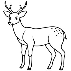       Deer  vector illustration style.
