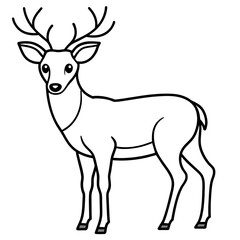       Deer  vector illustration style.
