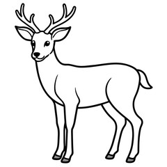 Obraz premium Deer vector illustration style. 