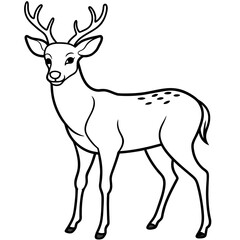      Deer  vector illustration style.
