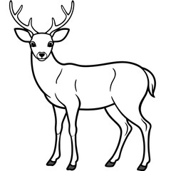 Obraz premium Deer vector illustration style. 