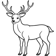       Deer silhouette vector illustration style.
