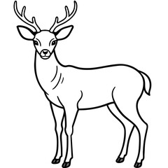       Deer silhouette vector illustration style.
