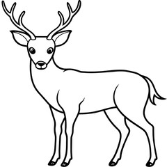       Deer silhouette vector illustration style.
