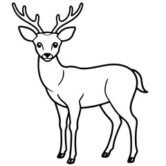       Deer silhouette vector illustration style.
