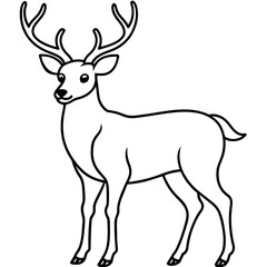       Deer silhouette vector illustration style.
