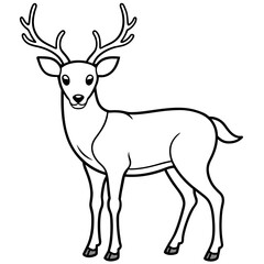       Deer silhouette vector illustration style.
