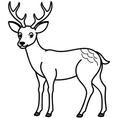       Deer silhouette vector illustration style.
