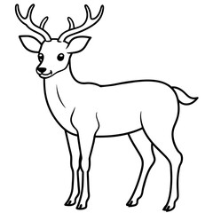       Deer silhouette vector illustration style.
