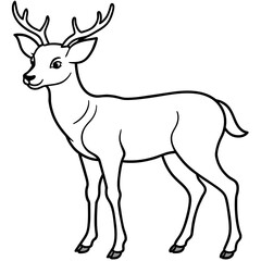       Deer silhouette vector illustration style.
