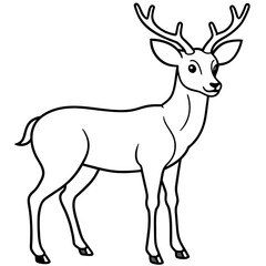       Deer silhouette vector illustration style.
