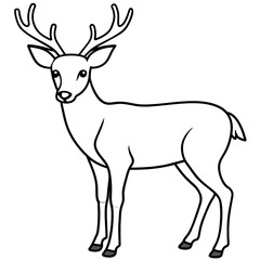       Deer silhouette vector illustration style.
