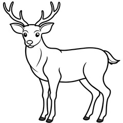       Deer silhouette vector illustration style.
