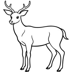       Deer silhouette vector illustration style.

