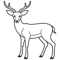       Deer silhouette vector illustration style.
