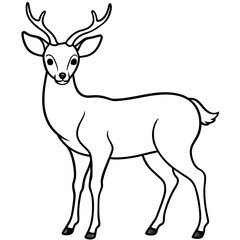       Deer silhouette vector illustration style.
