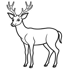 Fototapeta premium Deer vector illustration style. 
