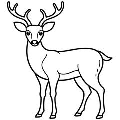       Deer  vector illustration style.
