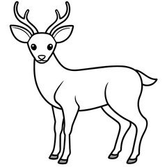Obraz premium Deer vector illustration style. 