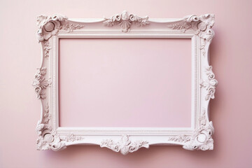 Picture the most perfect blank frame on a soft color wall, poised for your unique artistic contributions.