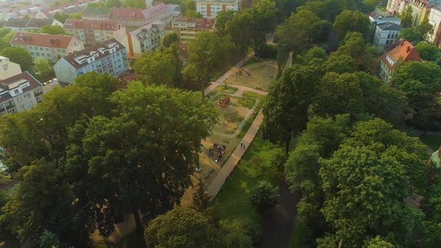 Playground Stargard Plac Zabaw Na Warownej Aerial View Poland