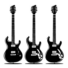 Naklejka premium Bass Guitar Svg, Guitar png, Guitar Silhouette, Guitar Shape SVG, Guitar SVG, Guitarist PNG, Guitarist Vector, Guitar Player Vector, Music Svg, Guitarist SVG, Musician SVG, Guitarist Clipart, Music No