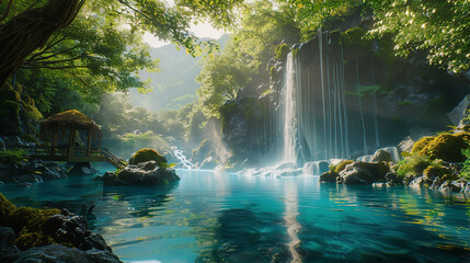 Hidden Waters: A Relaxing Jungle Lake Scene
