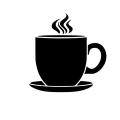 coffee, cup, drink, tea, cafe, hot, mug, vector, espresso, white, beverage, breakfast, illustration, icon, saucer, isolated, cappuccino, black, caffeine, steam, symbol, brown, restaurant, mocha, choco