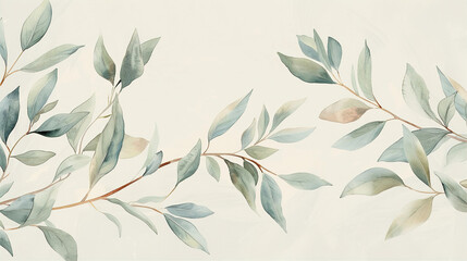 Nature's Elegance: Sage Leaves and Golden Floral Accents