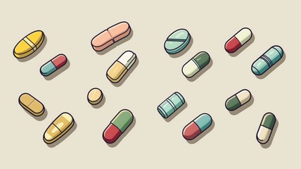 Pop Art Prescriptions: Cel-Shaded Pills in Focus